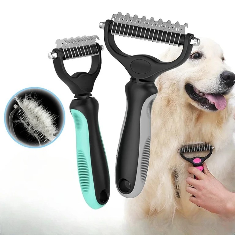 Dog Cat Hair Removal Comb Pet Long Hair Short Hair Pet Grooming Care De-matting Brush