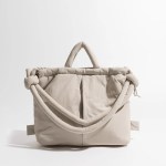 Casual nylon puffer padded tote crossbody bag Casual nylon puffer padded tote crossbody bag