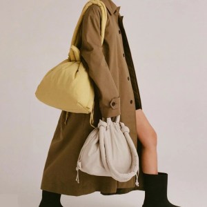 Casual nylon puffer padded tote crossbody bag