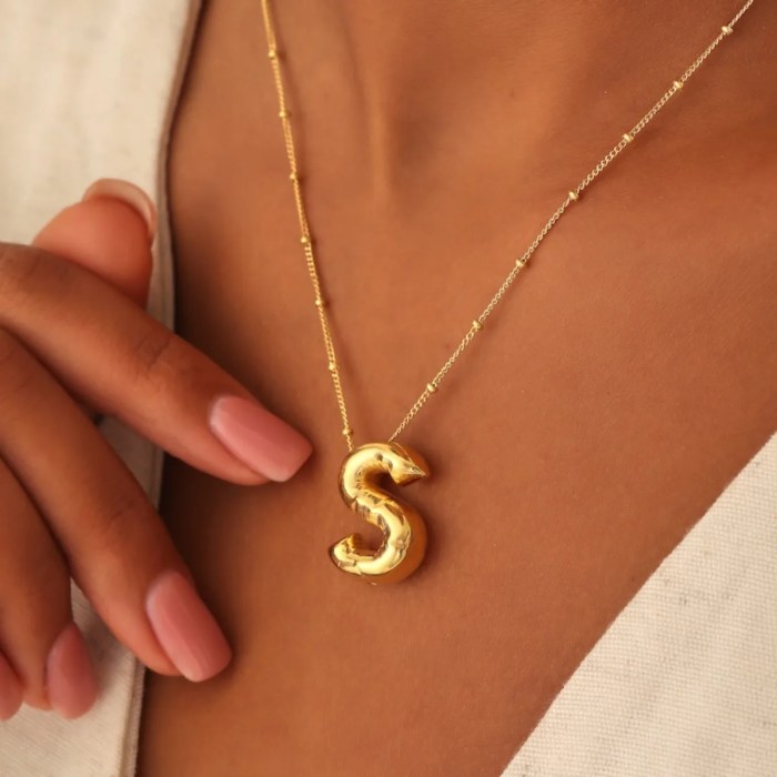 Bubble Gold Initial Pendant Necklace the perfect gift. Bubble Gold Initial Pendant Necklace the perfect gift.