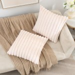 Faux Rabbit Fur Soft Plush Square Cushion Covers Faux Rabbit Fur Soft Plush Square Cushion Covers