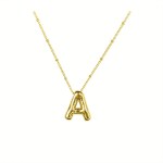 Bubble Gold Initial Pendant Necklace the perfect gift.