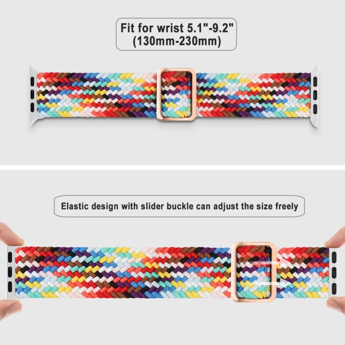 Braided Solo Loop Watch Band Compatible with Apple Watch Strap