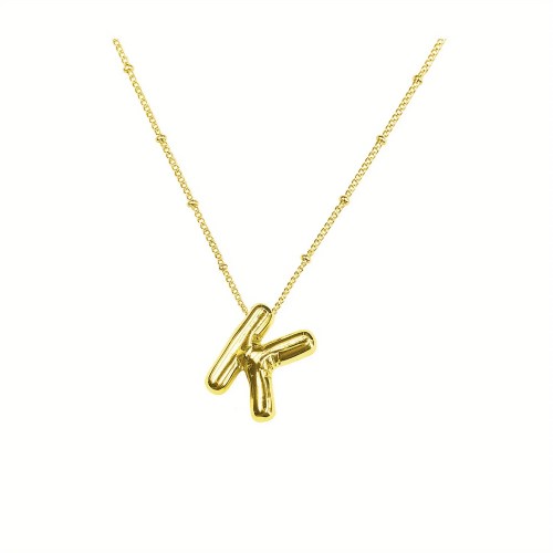 Bubble Gold Initial Pendant Necklace the perfect gift. Bubble Gold Initial Pendant Necklace the perfect gift.