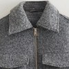 Autumn Winter Cropped Short Tweed Jacket The Demi Season Autumn Winter Cropped Short Tweed Jacket The Demi Season