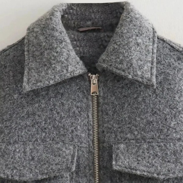 Autumn Winter Cropped Short Tweed Jacket The Demi Season