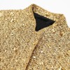 Womens Shimmer Sequence Stand Collar Long Sleeve Winter Coat Womens Shimmer Sequence Stand Collar Long Sleeve Winter Coat