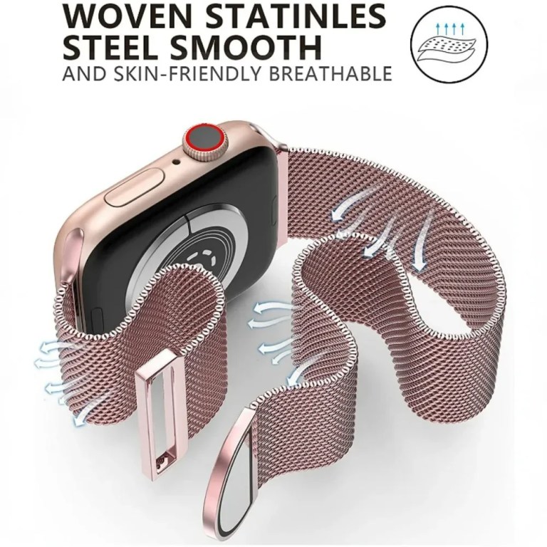 Magnetic Milanese strap For Apple watch 9 8 7 41mm 45mm Ultra/2 49mm Metal Breathable Band For iWatch