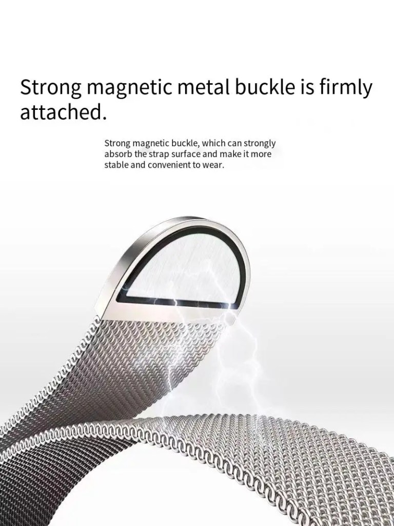 Magnetic Milanese strap For Apple watch 9 8 7 41mm 45mm Ultra/2 49mm Metal Breathable Band For iWatch