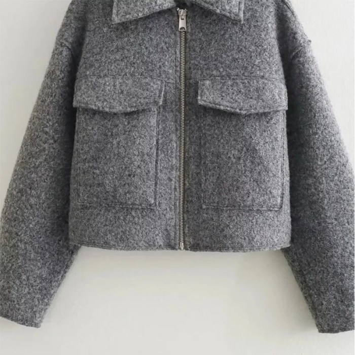 Autumn Winter Cropped Short Tweed Jacket The Demi Season Autumn Winter Cropped Short Tweed Jacket The Demi Season