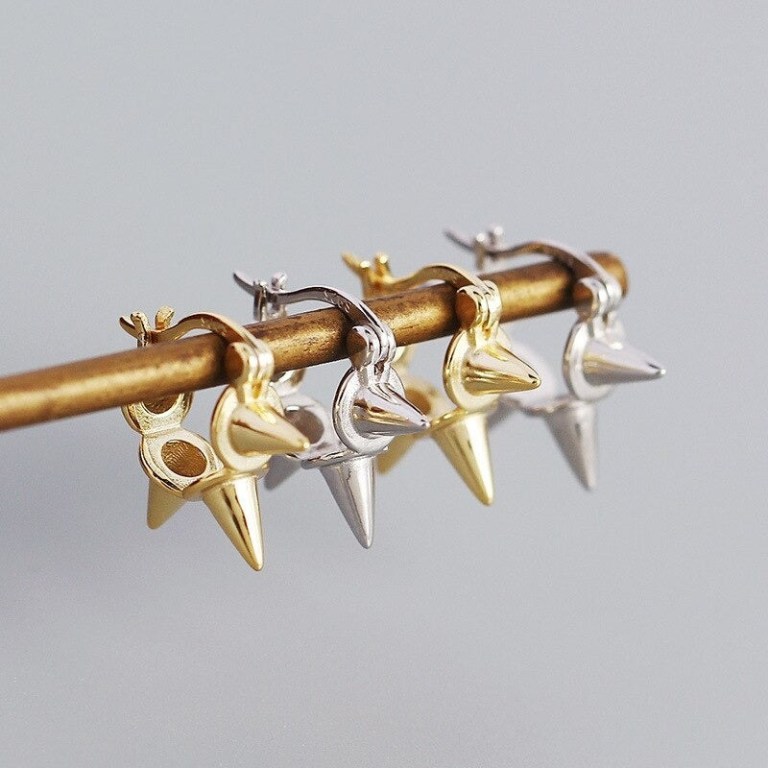 anyco buckle earrings punk rivets ear buckle