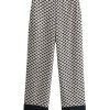 Bold Vintage Print Women Pyjamas Set Single Breasted Long Sleeve Shirt Loose Long Pants Bold Vintage Print Women Pyjamas Set Single Breasted Long Sleeve Shirt Loose Long Pants