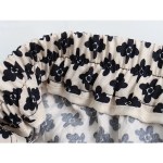 Bold Vintage Print Women Pyjamas Set Single Breasted Long Sleeve Shirt Loose Long Pants