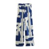 Women’s Colour Block Loungewear Set Silky Satin Print Shirt Loose Straight Leg Pants Women’s Colour Block Loungewear Set Silky Satin Print Shirt Loose Straight Leg Pants