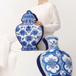Blue & White Porcelain Vase Decorative Cushion Pillow Blue & White Porcelain Vase Decorative Cushion Pillow