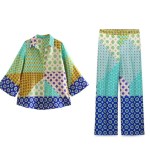 Eclectic Women’s Pyjama Loungewear Shirt Pants Set