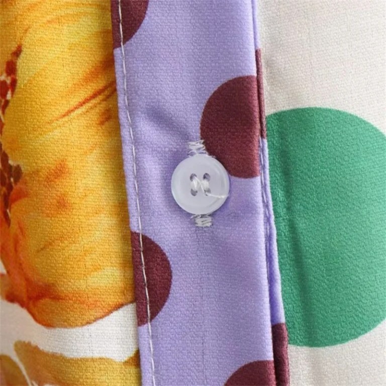 Polka Dot Print Shirt Summer Retro  Puff Sleeve A Line MIDI Dress