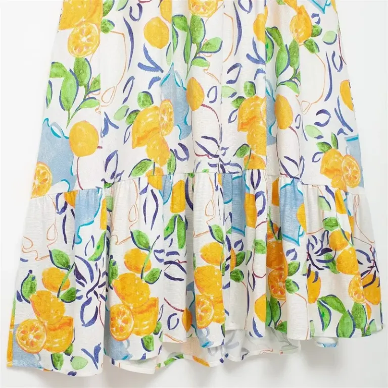 Women’s Holiday Lemon Print Slip Dress