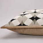 Black Khaki Pillows Geometric Cushion Cover Black Khaki Pillows Geometric Cushion Cover