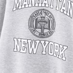 NYC Autumn/Winter Preppy Thick Warm Oversize Loose Sweatshirt NYC Autumn/Winter Preppy Thick Warm Oversize Loose Sweatshirt