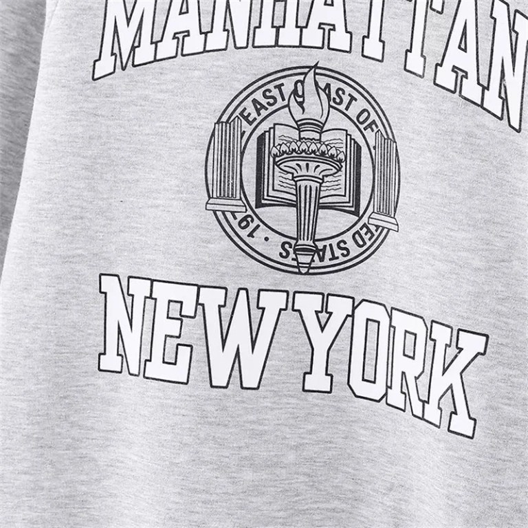 NYC Autumn/Winter Preppy Thick Warm Oversize Loose Sweatshirt NYC Autumn/Winter Preppy Thick Warm Oversize Loose Sweatshirt