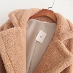Women Wool Thick Warm Pockets Button-up Loose Faux Fur Coat Women Wool Thick Warm Pockets Button-up Loose Faux Fur Coat