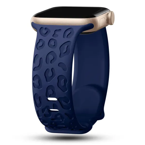 Strap For Apple Watch Band Engraved Leopard Print Design