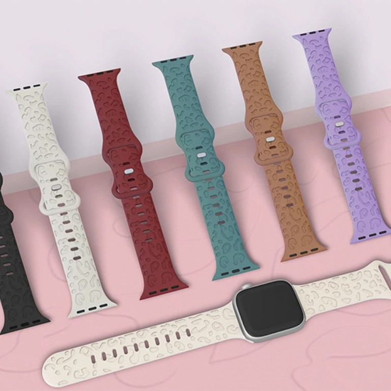 Strap For Apple Watch Band Engraved Leopard Print Design