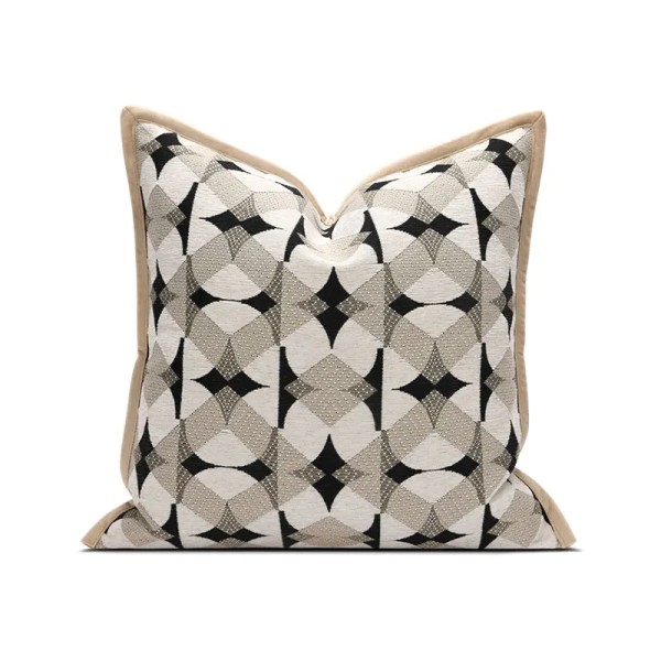 Black Khaki Pillows Geometric Cushion Cover Black Khaki Pillows Geometric Cushion Cover