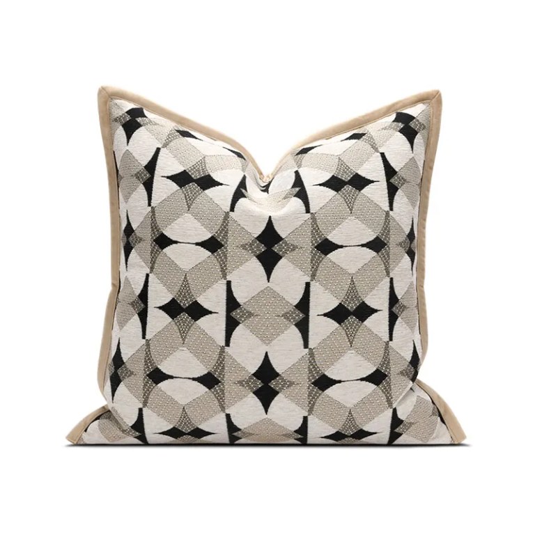 Black Khaki Pillows Geometric Cushion Cover Black Khaki Pillows Geometric Cushion Cover