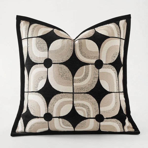 Black Khaki Pillows Geometric Cushion Cover Black Khaki Pillows Geometric Cushion Cover
