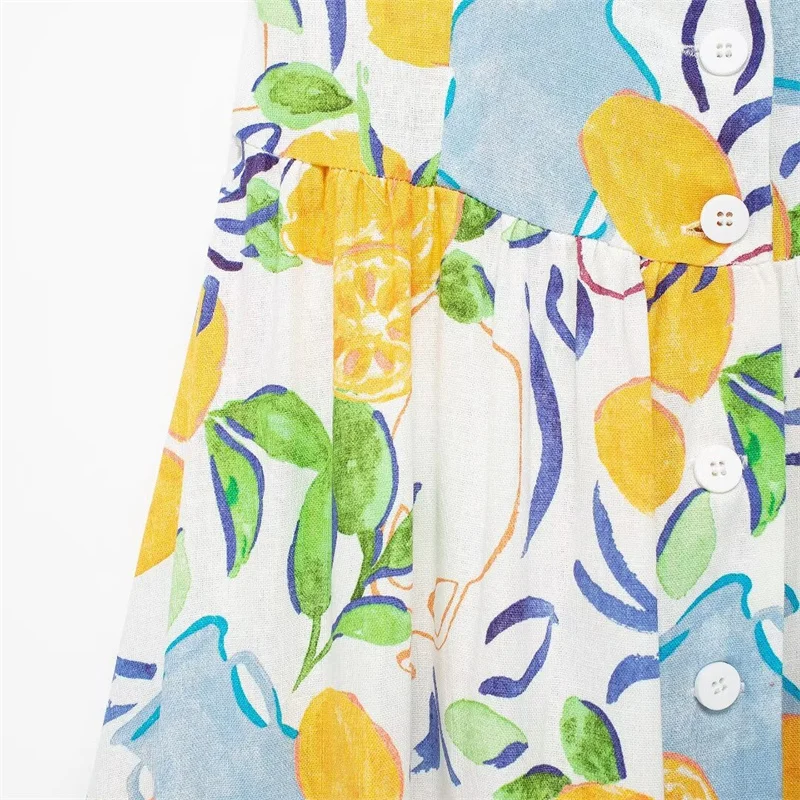 Women’s Holiday Lemon Print Slip Dress