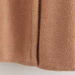 Women Wool Thick Warm Pockets Button-up Loose Faux Fur Coat Women Wool Thick Warm Pockets Button-up Loose Faux Fur Coat