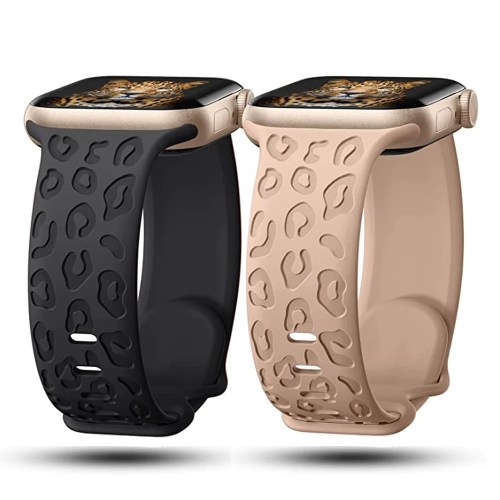 Strap For Apple Watch Band Engraved Leopard Print Design Strap For Apple Watch Band Engraved Leopard Print Design