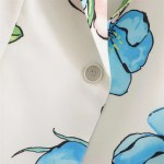 Autumn Pastel Floral Print Blazer Jacket – One-Button Slim Fit