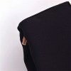 Spring Women’s Black Contrast White Sleeveless Collar Dress with cute black gold button detail Spring Women’s Black Contrast White Sleeveless Collar Dress with cute black gold button detail