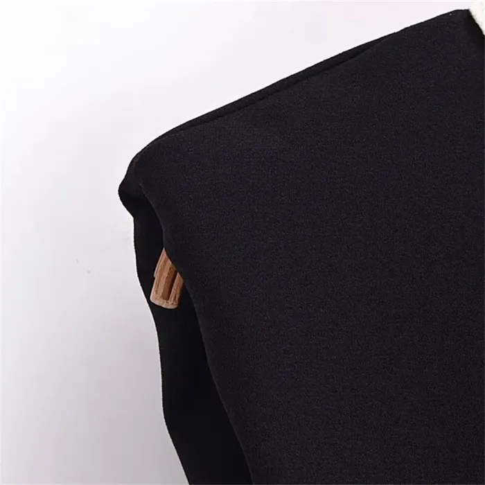 Spring Women’s Black Contrast White Sleeveless Collar Dress with cute black gold button detail Spring Women’s Black Contrast White Sleeveless Collar Dress with cute black gold button detail