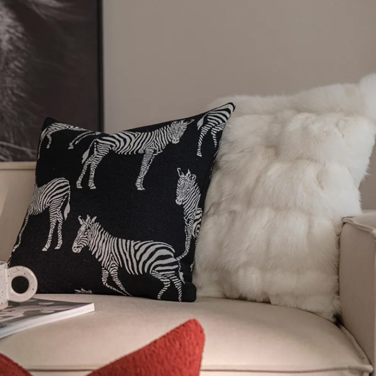 Zebra Print Pillow Cover Cushion – Cas Home Zebra Print Pillow Cover Cushion – Cas Home