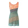 Women’s Patch Floral Print Tulle High-waisted Slim Stretch Sleeveless Mini Dress Women’s Patch Floral Print Tulle High-waisted Slim Stretch Sleeveless Mini Dress