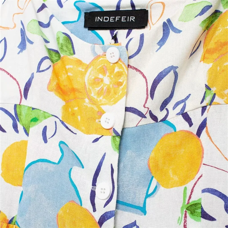 Women’s Holiday Lemon Print Slip Dress