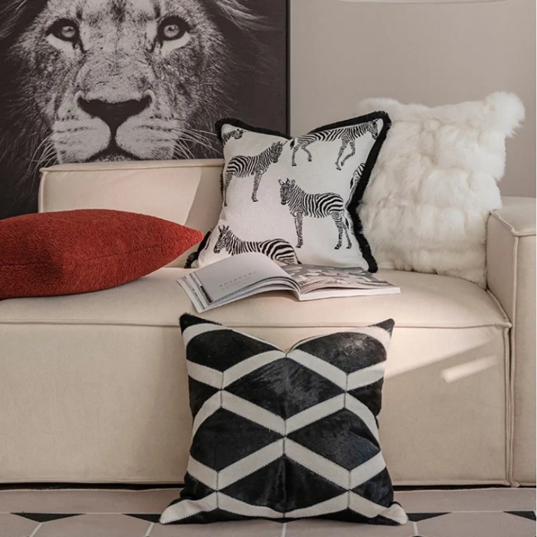 Zebra Print Pillow Cover Cushion – Cas Home Zebra Print Pillow Cover Cushion – Cas Home