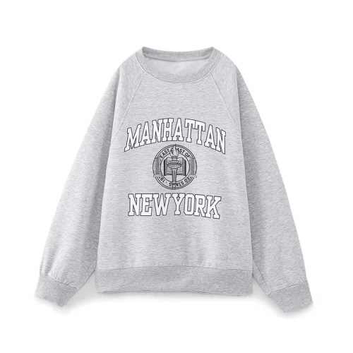 NYC Autumn/Winter Preppy Thick Warm Oversize Loose Sweatshirt NYC Autumn/Winter Preppy Thick Warm Oversize Loose Sweatshirt