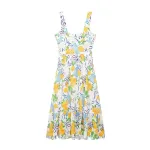Women’s Holiday Lemon Print Slip Dress