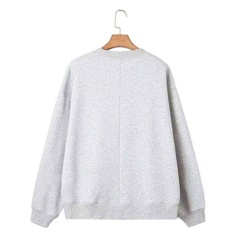 Women’s Round-Neck Long Sleeve Oversize Loose Pullover Top Women’s Round-Neck Long Sleeve Oversize Loose Pullover Top