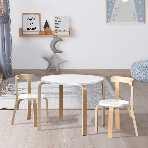Keezi 3PCS Kids Table and Chairs Set Activity Toy Play Desk Keezi 3PCS Kids Table and Chairs Set Activity Toy Play Desk