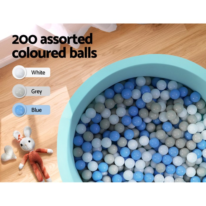 Keezi Kids Ball Pit 90x30cm Ocean Foam Play Pool Barrier Toys Children Blue Keezi Kids Ball Pit 90x30cm Ocean Foam Play Pool Barrier Toys Children Blue