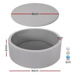 Keezi Kids Ball Pit 90x30cm Ocean Foam Play Pool Barrier Toys Children Grey Keezi Kids Ball Pit 90x30cm Ocean Foam Play Pool Barrier Toys Children Grey