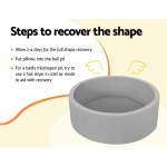 Keezi Kids Ball Pit 90x30cm Ocean Foam Play Pool Barrier Toys Children Grey Keezi Kids Ball Pit 90x30cm Ocean Foam Play Pool Barrier Toys Children Grey