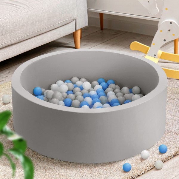 Keezi Kids Ball Pit 90x30cm Ocean Foam Play Pool Barrier Toys Children Grey Keezi Kids Ball Pit 90x30cm Ocean Foam Play Pool Barrier Toys Children Grey