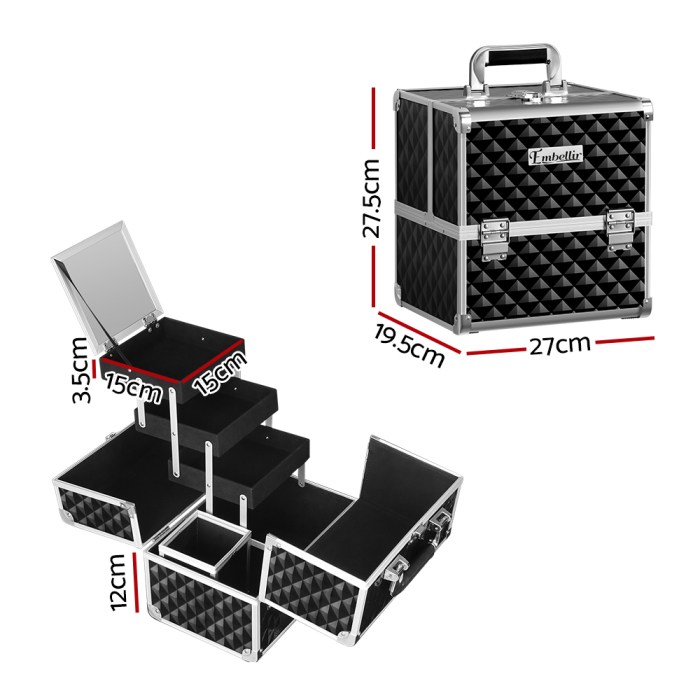 Embellir Makeup Case Beauty Organiser Bag Travel Large Cosmetic Storage Portable Embellir Makeup Case Beauty Organiser Bag Travel Large Cosmetic Storage Portable